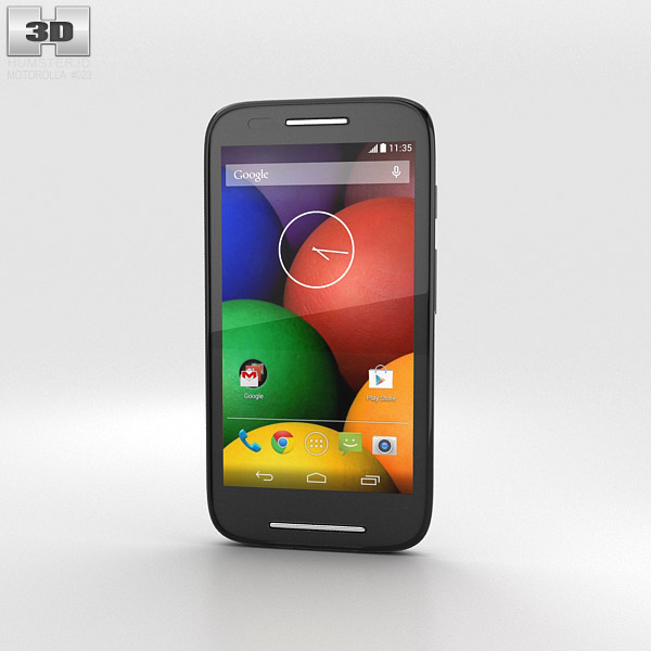 Motorola Moto E White & Black 3Dモデル