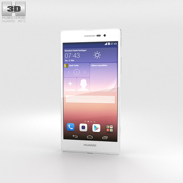 Huawei Ascend P7 White 3D model