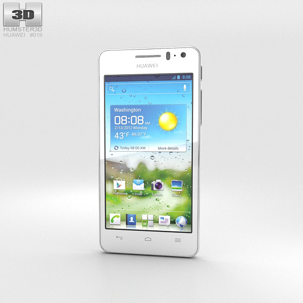 Huawei Ascend G600 White 3D модель
