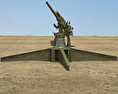 Type 3 80 mm Anti-aircraft Gun 3D-Modell