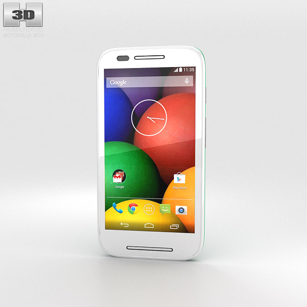 Motorola Moto E Spearmint & White 3Dモデル