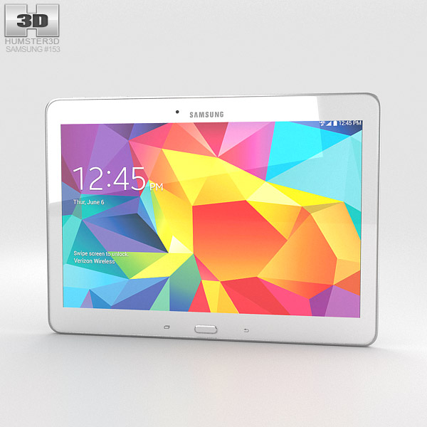 Samsung Galaxy Tab 4 10.1-inch LTE White 3D model