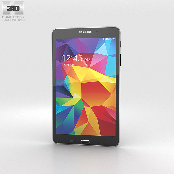 Samsung Galaxy Tab 4 8.0-inch 黑色的 3D模型
