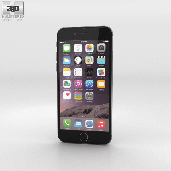 Apple iPhone 6 Space Gray 3D-Modell