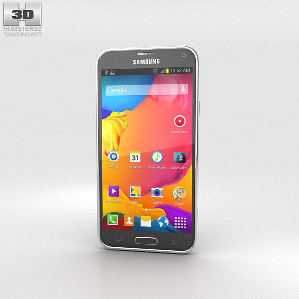 Samsung Galaxy S5 LTE-A Charcoal Black Modello 3D