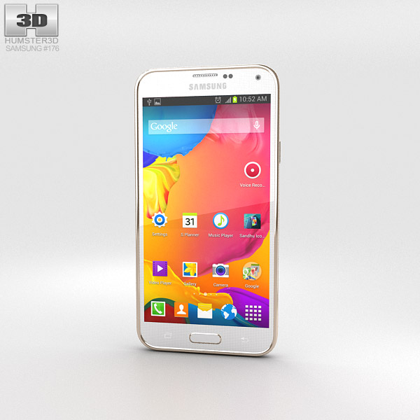 Samsung Galaxy S5 LTE-A Shimmering White 3D model