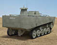 Японський плаваючий танк Ка-Мі 3D модель back view