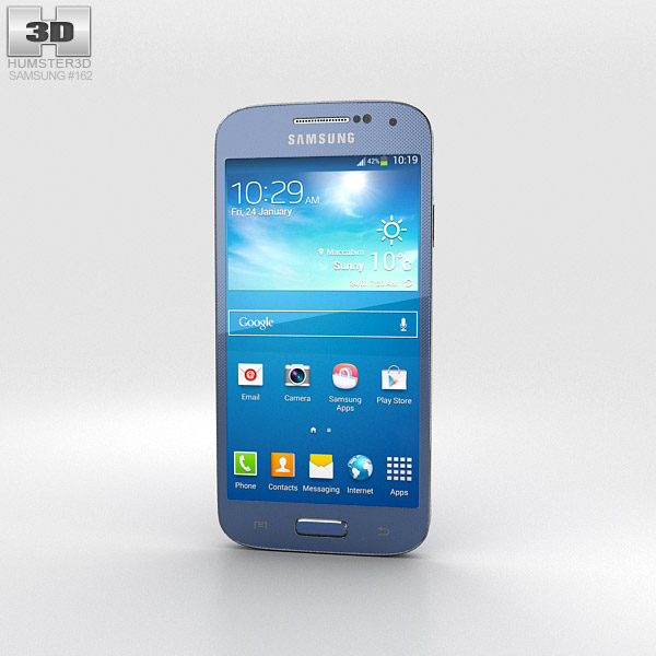 Samsung Galaxy S4 Mini Blue 3D модель