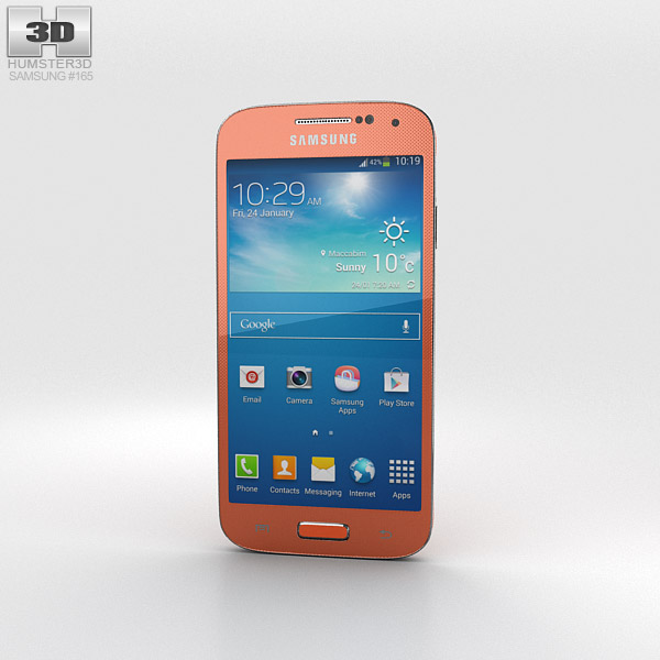 Samsung Galaxy S4 Mini Orange Modèle 3D