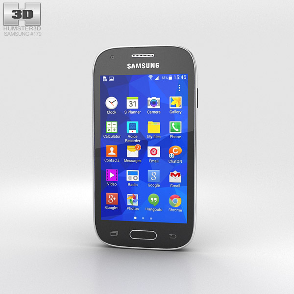 Samsung Galaxy Ace Style Dark Gray 3D 모델 