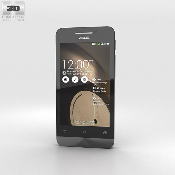 Asus Zenfone 4 Charcoal Black 3D 모델 