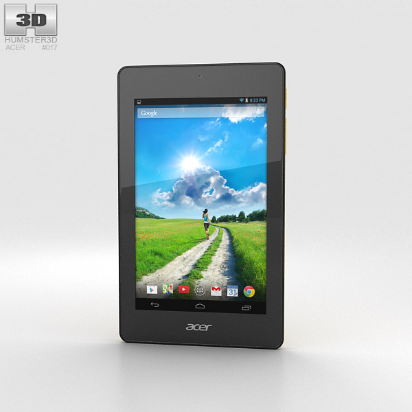 Acer Iconia One 7 B1-730 イエロー 3Dモデル