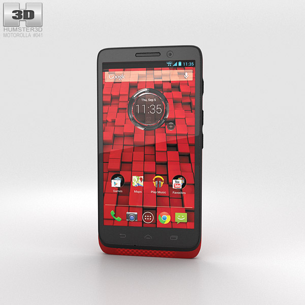 Motorola Droid Mini Red 3D 모델 
