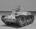 Танк Тип 95 Ха-Го 3D модель wire render