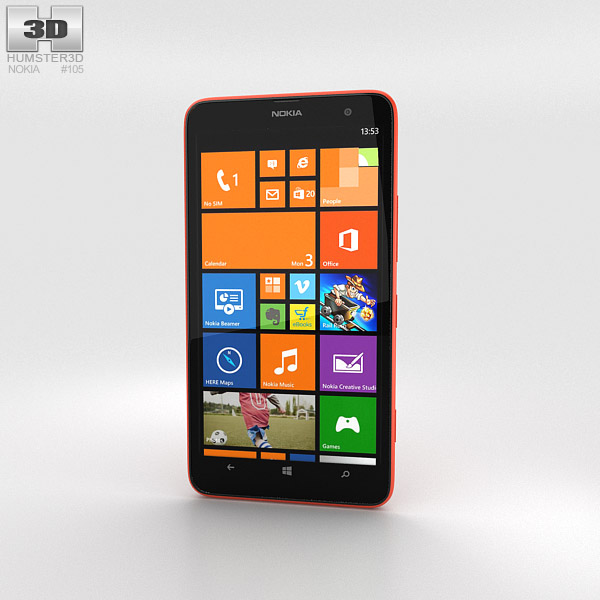 Nokia Lumia 1320 Red Modelo 3d