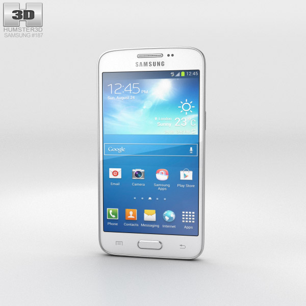 Samsung Galaxy Core Lite LTE 白色的 3D模型