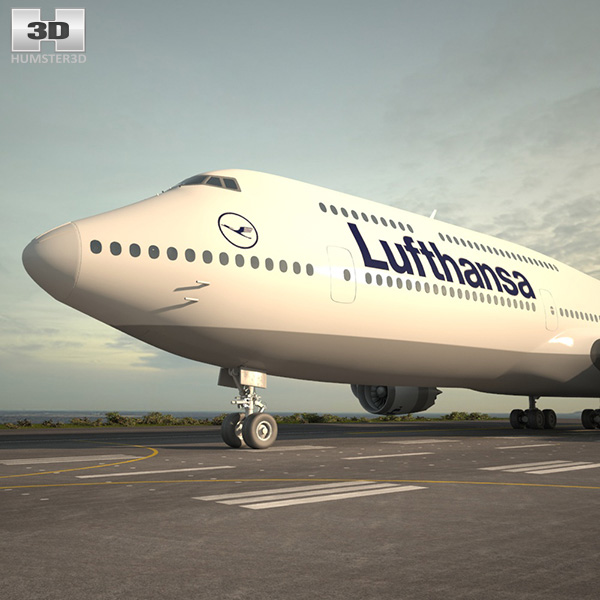 Boeing 747-8I Lufthansa 3D model