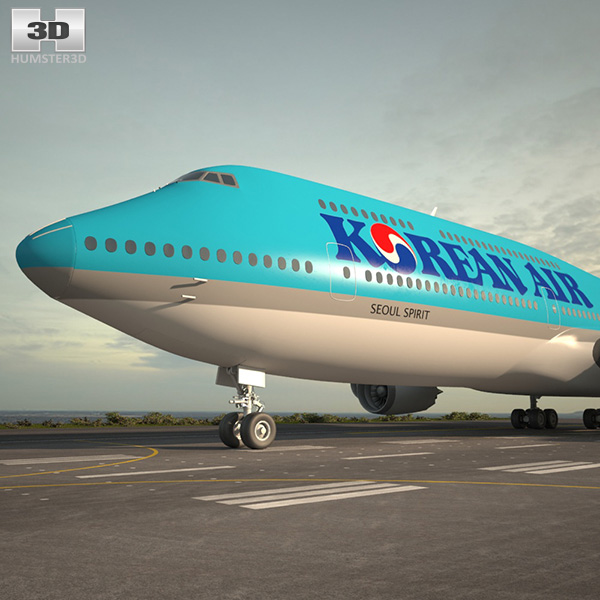 Boeing 747-8I Korean Air Modello 3D