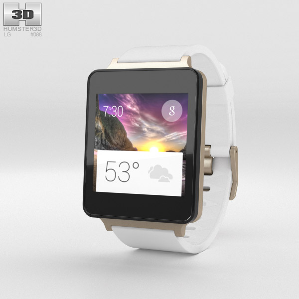 LG G Watch White Gold 3D model