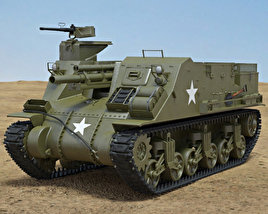 M7 Panzerhaubitze 3D-Modell