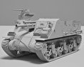 M7 Priest Modello 3D clay render