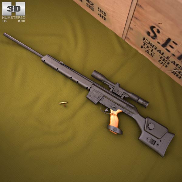 HK PSG1狙擊步槍 3D模型