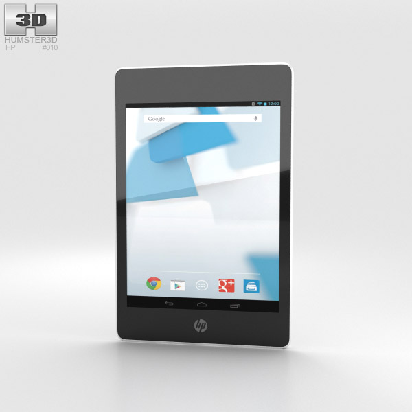 HP Slate 8 Pro White 3D model