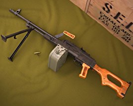 PK machine gun 3D model