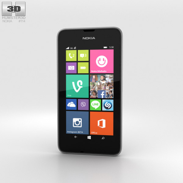 Nokia Lumia 530 Dark Grey Modello 3D