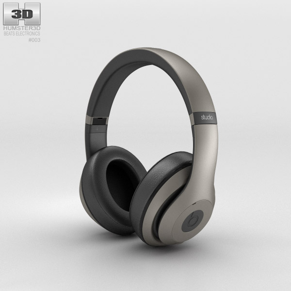 Beats by Dr. Dre Studio Over-Ear Headphones Titanium 3D model
