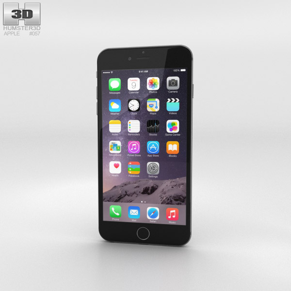 Apple iPhone 6 Plus Space Gray Modello 3D