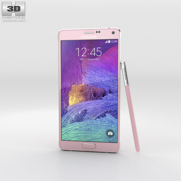 Samsung Galaxy Note 4 Blossom Pink 3D model