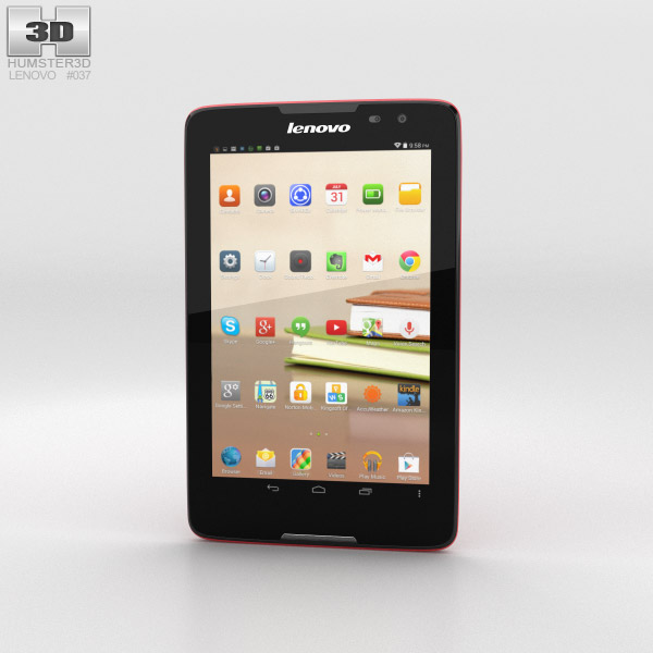 Lenovo Tab A8 Red 3D 모델 