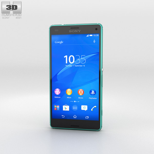 Sony Xperia Z3 Compact Green 3D model