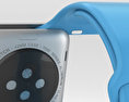 Apple Watch Sport 42mm Silver Aluminum Case Blue Sport Band Modello 3D