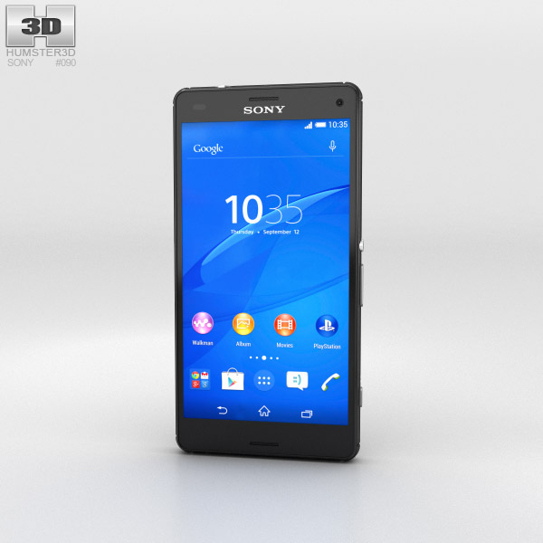 Sony Xperia Z3 Compact Black 3D 모델 