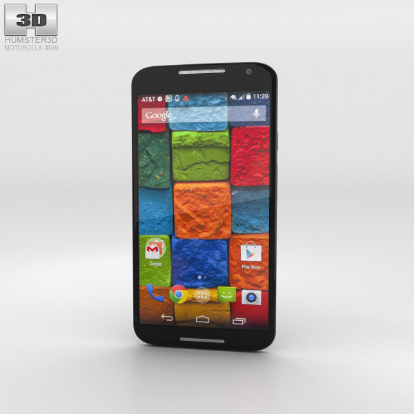 Motorola Moto X (2nd Gen) Black 3D 모델 