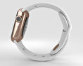 Apple Watch Edition 38mm Rose Gold Case White Sport Band 3d model