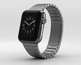 Apple Watch 38mm Black Stainless Steel Case Link Bracelet 3D model