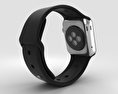 Apple Watch 38mm Stainless Steel Case Black Sport Band 3Dモデル