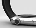 Apple Watch 38mm Stainless Steel Case Black Sport Band Modelo 3d