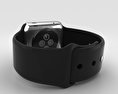 Apple Watch 38mm Stainless Steel Case Black Sport Band 3D模型