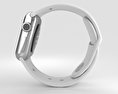 Apple Watch 38mm Stainless Steel Case White Sport Band Modelo 3d