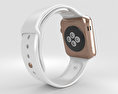 Apple Watch Edition 42mm Rose Gold Case White Sport Band 3d model