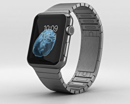 Apple Watch 42mm Black Stainless Steel Case Link Bracelet Modèle 3D