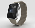 Apple Watch 42mm Stainless Steel Case Stone Leather Loop 3Dモデル