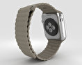 Apple Watch 42mm Stainless Steel Case Stone Leather Loop 3d model