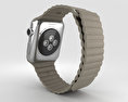 Apple Watch 42mm Stainless Steel Case Stone Leather Loop Modelo 3d