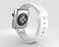 Apple Watch 42mm Stainless Steel Case White Sport Band 3D模型