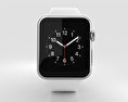 Apple Watch 42mm Stainless Steel Case White Sport Band Modello 3D